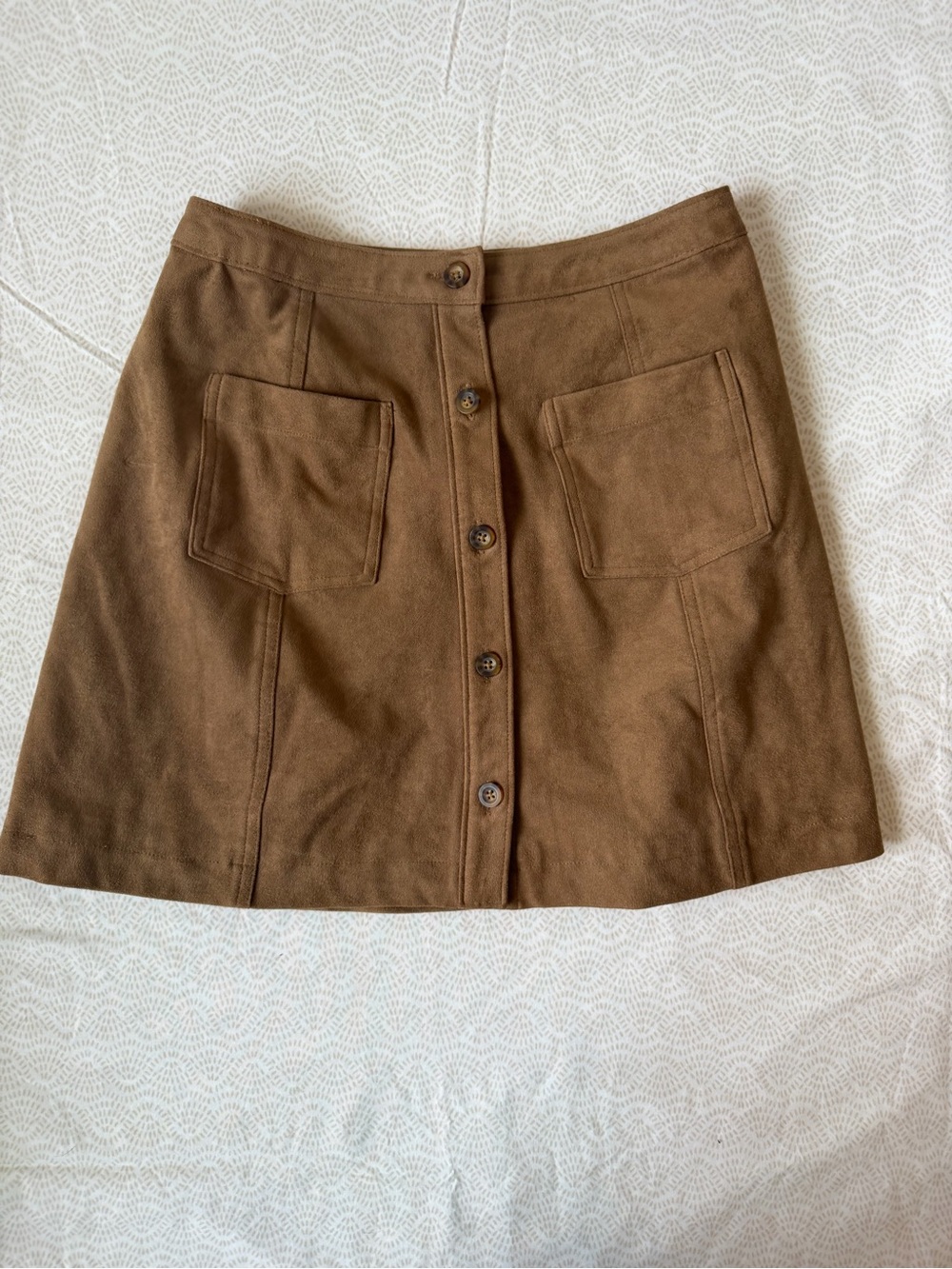 Abercrombie & Fitch Brown Button-Front Mini Skirt